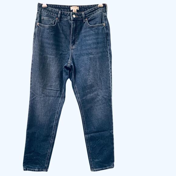H&M Women's Straight Leg Medium Wash Jeans High Rise - Picture 2 of 4